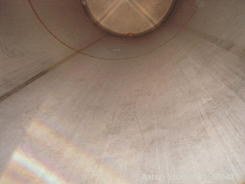 Unused- Mueller Pressure Tank, 2,500 Gallon, Model "F", 304 stainless steel, vertical. 72" diameter x 144" straight side, dished top and bottom. Internal rated 30 psi at 350 deg F and -20 deg F at 30...
