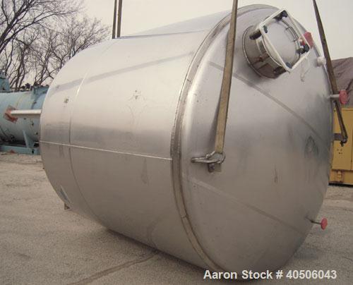 Unused- Mueller Tank, 3000 Gallon, Model "F", 304L Stainless steel, Vertical. 96" diameter x 86" straight side, dished top and bottom. Internal rated  to 250 deg.f.. Insulated with foamglas, and stai...