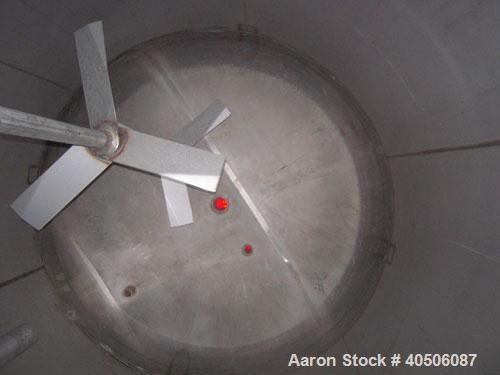 Unused- Mueller Pressure Tank, 2,500 Gallon, Model "F", 304L stainless steel, vertical. 90" diameter x 79" straight side, 2:1 elliptical top and bottom. Internal rated 30 psi at 160 deg F and -20 deg...