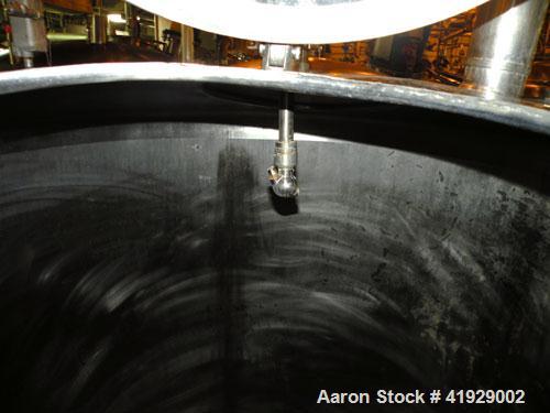 Used Mueller Tank, 2000 Gallon, Model F, Stainless Steel, Vertical. 76" diameter x 106" straight side, dished top and bottom. Openings top (2) 3" tri-clamp, 4" vent, (2) 24" manways with covers. Appr...