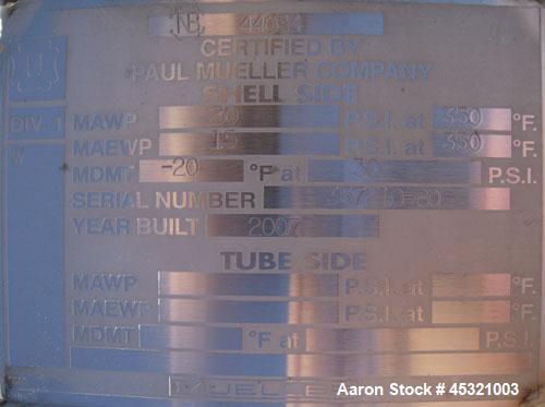 2,500 Gallon Stainless Steel Mueller Pressure Tank, Model "F"
