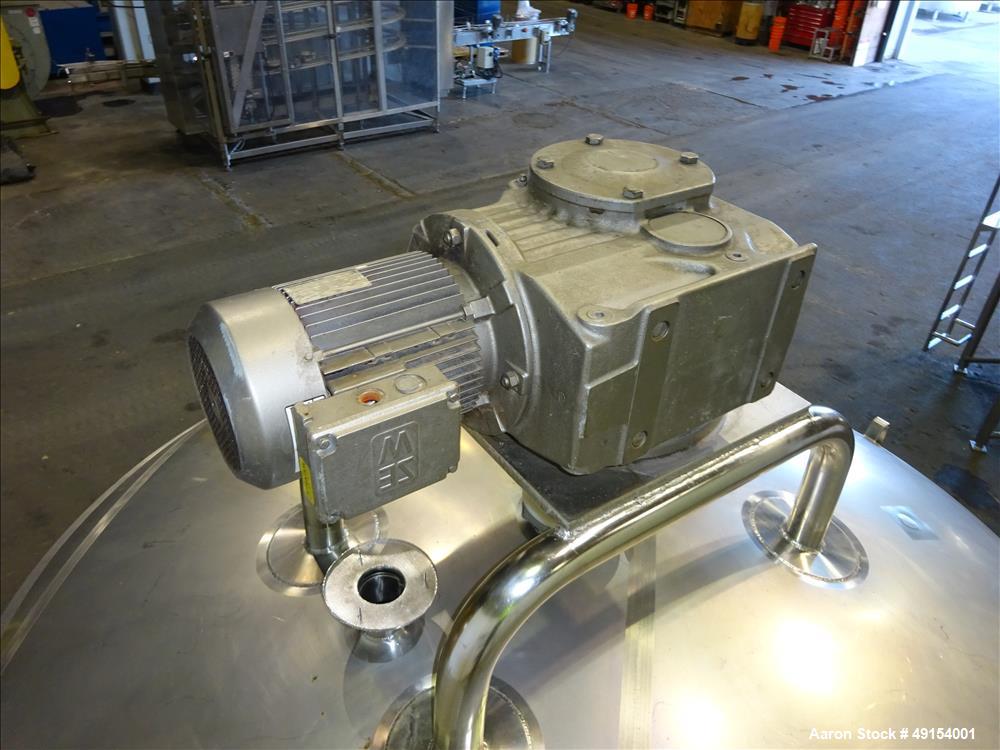 Used Mueller Mix Tank, 1,500 Gallon, Model F, 304 Stainless Steel, Vertical