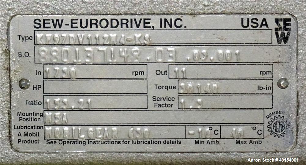 Used Mueller Mix Tank, 1,500 Gallon, Model F, 304 Stainless Steel, Vertical