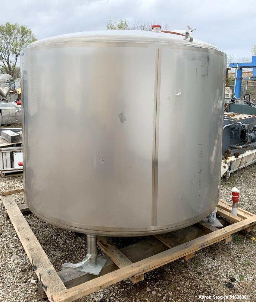 Mueller Stainless Steel Jacketed 1,500 Gallon Tank