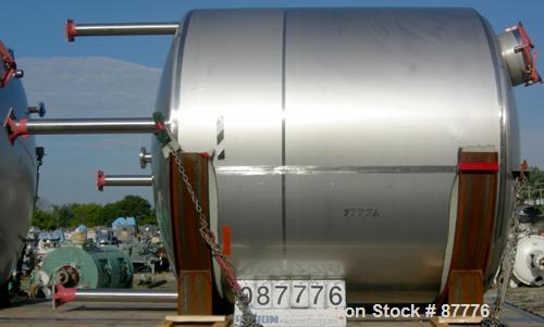 Unused-NEW: Mueller tank, 3000 gallon, 304/304L stainless steel, vertical. 96" diameter x 86" straight side. Dished top and bottom. Insulated with Foamglas, Superwool and stainless steel sheathing. O...
