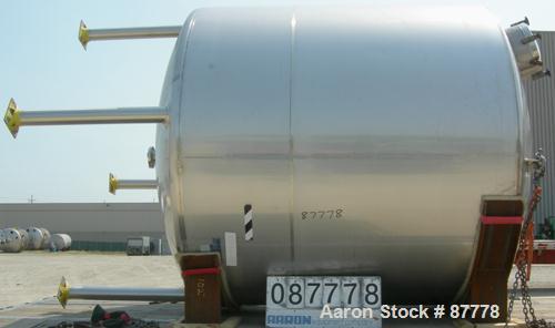Unused-NEW: Mueller tank, 3000 gallon, 304/304L stainless steel, vertical. 96" diameter x 86" straight side. Dished top and bottom. Insulated with Foamglas, Superwool and stainless steel sheathing. O...
