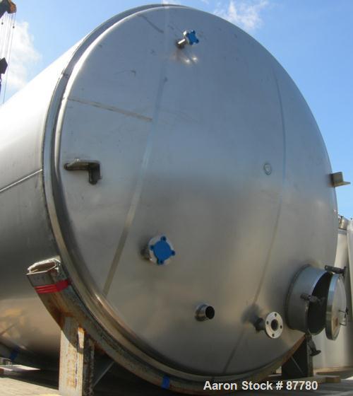 Unused-NEW: Mueller tank, 3000 gallon, 304/304L stainless steel, vertical. 96" diameter x 86" straight side. Dished top and bottom. Insulated with Foamglas, Superwool and stainless steel sheathing. O...