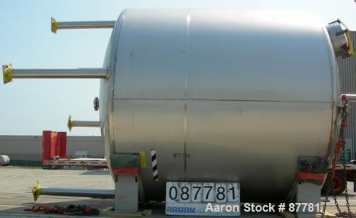 Unused-NEW: Mueller tank, 3000 gallon, 304/304L stainless steel, vertical. 96" diameter x 86" straight side. Dished top and bottom. Insulated with Foamglas, Superwool and stainless steel sheathing. O...