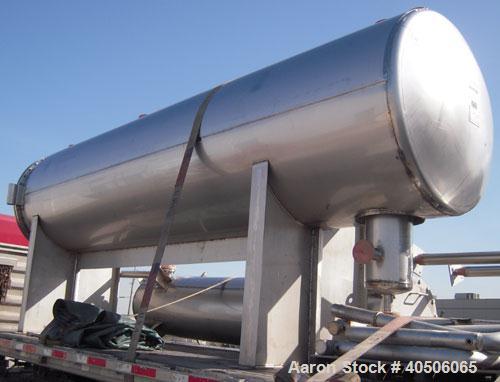 Unused- Mueller Coalescer Pressure Tank, 1600 Gallon, Model "H", 304L stainless steel, horizontal. 48" diameter x 204" straight side, (1) dished bolt on end with davit arm, (1) dished end. Internal r...