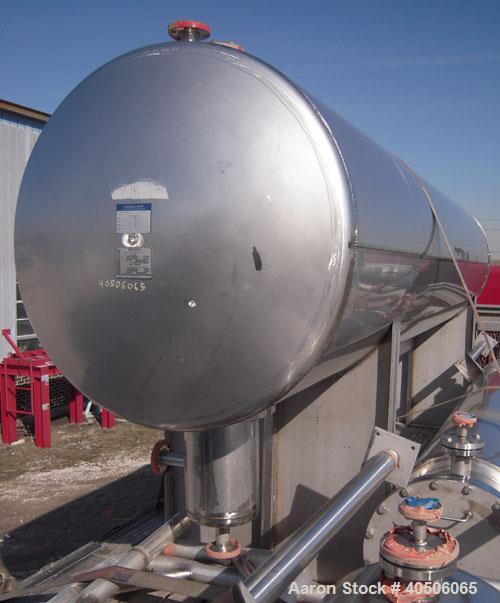 Unused- Mueller Coalescer Pressure Tank, 1600 Gallon, Model "H", 304L stainless steel, horizontal. 48" diameter x 204" straight side, (1) dished bolt on end with davit arm, (1) dished end. Internal r...
