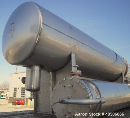 Unused- Mueller Coalescer Pressure Tank, 1600 Gallon, Model "H", 304L stainless steel, horizontal. 48" diameter x 204" straight side, (1) dished bolt on end with davit arm, (1) dished end. Internal r...