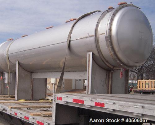 Unused- Mueller Coalescer Pressure Tank, 1600 Gallon, Model "H", 304L stainless steel, horizontal. 48" diameter x 204" straight side, (1) dished bolt on end with davit arm, (1) dished end. Internal r...