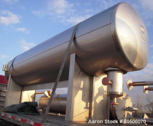 Unused- Mueller Coalescer Pressure Tank, 1600 Gallon, Model "H", 304L atainless steel, horizontal. 48" diameter x 204" strai...