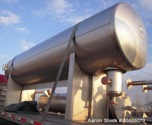 Unused- Mueller Coalescer Pressure Tank, 1600 Gallon, Model "H", 304L atainless steel, horizontal. 48" diameter x 204" straight side, (1) dished bolt on end with davit arm, (1) dished end. Internal r...