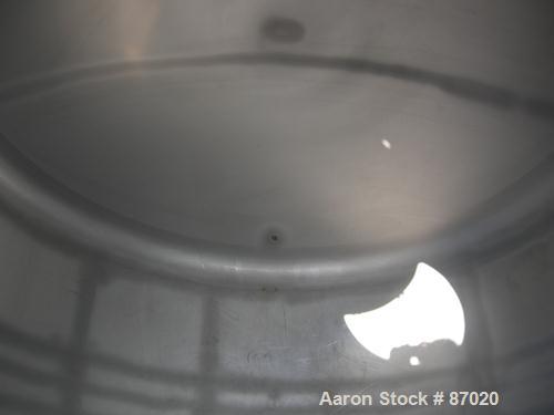 Used Mueller Pressure Tank, 4000 gallon, 316L stainless steel, horizontal. 96" diameter x 154" straight side. Dished heads. 2B finish internal rated 15 psi at 180 deg F. Openings: top 24" manway with...