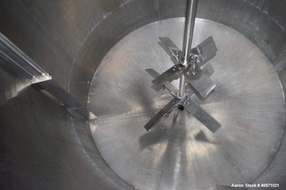 Used Mueller Jacketed Mix Tank, Approximate 1500 Gallon,