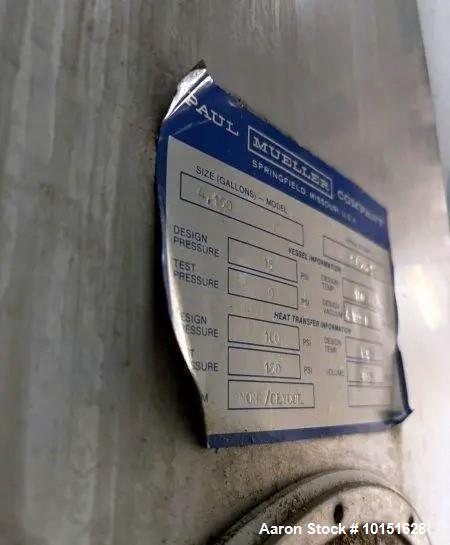 Used Mueller 4,150 Gallon Stainless Steel Jacketed Tank | Brewery Fermentation Vessel