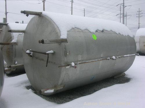 USED: Mueller tank, 3000 gallon, 304 stainless steel, vertical. 7' diameter x 10'6" straight side. Dish top and bottom. Lightnin agitator, model 72-C-5, ratio 21.2:1, output 84 rpm. 4 blade turbine d...