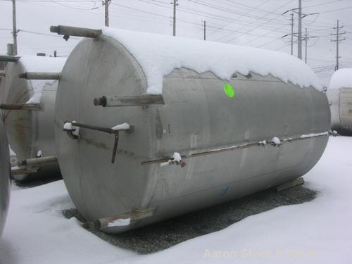 USED: Mueller tank, 3000 gallon, 304 stainless steel, vertical. 7' diameter x 10'6" straight side. Dish top and bottom. Lightnin agitator, model 72-C-5, ratio 21.2:1, output 84 rpm. 4 blade turbine d...