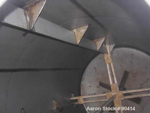 USED: Mueller tank, 3000 gallon, 304 stainless steel, vertical. 7' diameter x 10'6" straight side. Dish top and bottom. Lightnin agitator, model 72-C-5, ratio 21.2:1, output 84 rpm. 4 blade turbine d...