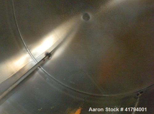 Used Ace Processing Equipment Company Tank, 1000 Gallon, Model CVS, 316 Stainless Steel, Vertical. 66" diameter x 68" straight side. Flat top, sloped bottom. Top openings: (2) 2" NPT, 1" NPT, 3" open...