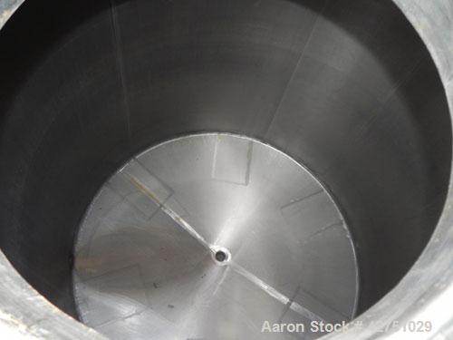 Used Perma-San Tank, 2000 Gallon, Model CVC, 304 Stainless Steel Vertical. 84" Diameter x 80" straight side. Dished top, coned bottom. Openings top (2) 2", 4", 8", 18" man way with cover, side 2". 3"...