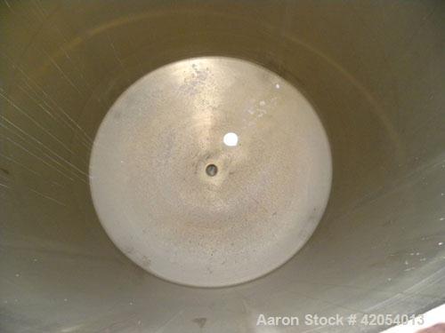 Used Lake Process Systems Tank, 1000 Gallon, Model LPS-1000, 304 Stainless Steel, Vertical. 60" diameter x 72" straight side, dish top and bottom. (1) Spray ball. Openings top (3) 2", 1-1/2", 19" man...