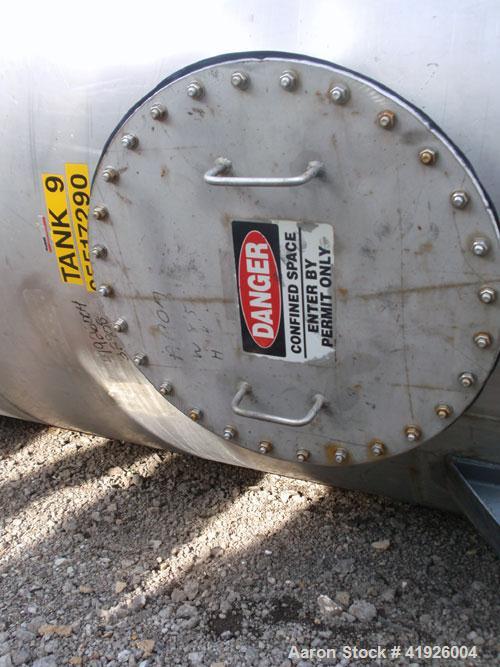 Used- Tank, 2800 Gallon, 316 Stainless Steel, Vertical. 84" diameter x 116" straight side, coned top and bottom. Openings: t...