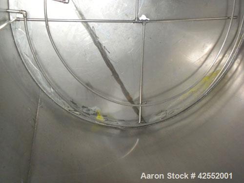 Used Tank, 2000 Gallon, 304 Stainless Steel, Vertical. 84" Diameter x 81" straight side. Flat welded top, sloped bottom, with custom made sparge ring. (1) Spray ball. Openings: top (2) 1", 1-1/2", 2-...