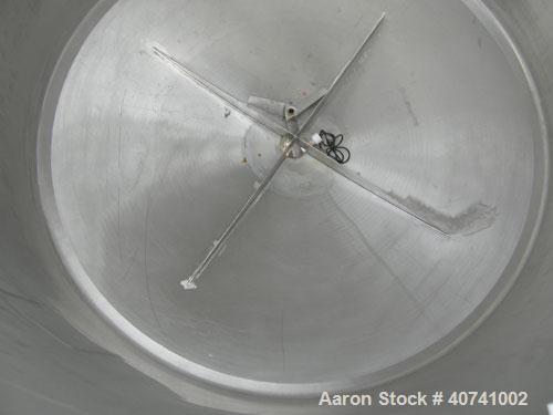 Used Tank, 1200 gallon, 316 stainless steel, vertical. 72" diameter x 62" straight side. Open top with (2) 1/3 covers, dished bottom. Provision for a clamp-on agitator. 3 1/2" center bottom outlet. M...