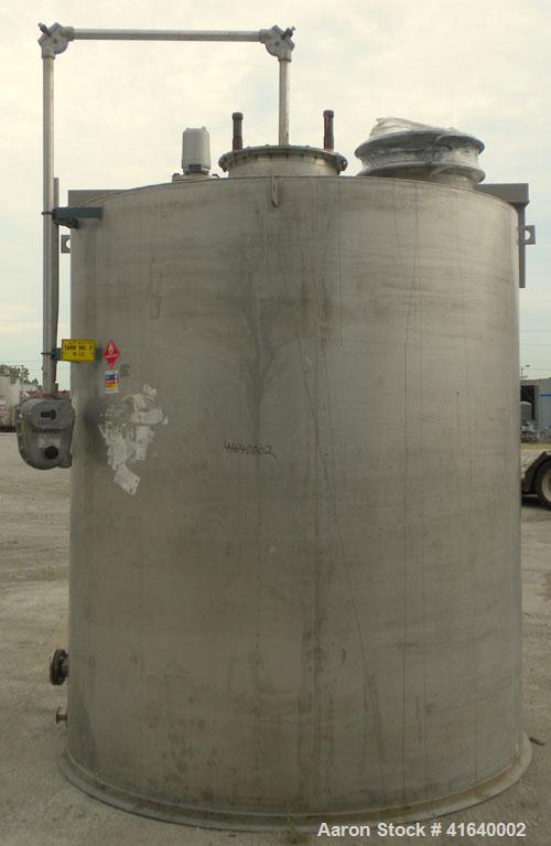 Used Bendel Tank, 3,000 Gallon, 304 Stainless Steel, Vertical. 94" diameter x 108" straight side, coned top, sloped bottom. UL rated for above ground flammable storage, UL#439358. Top mounted off cen...