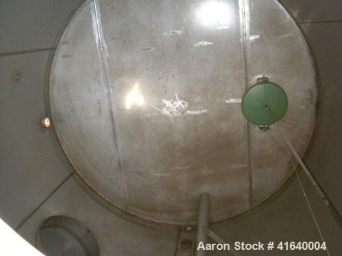 Used Bendel Tank, 3,000 Gallon, 304 Stainless Steel, Vertical. 94" diameter x 108" straight side, coned top, sloped bottom. UL rated for above ground flammable storage, UL#439356. Top mounted off cen...