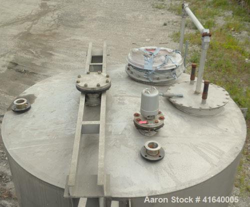 Used Bendel Tank, 3,000 Gallon, 304 Stainless Steel, Vertical. 94" diameter x 108" straight side, coned top, sloped bottom. UL rated for above ground flammable storage, UL#439354. Top mounted off cen...