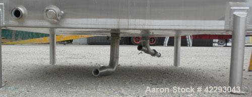 Used Square Tank, 1400 Gallon, 304 stainless steel, vertical. Approximately 66" long x 66" wide x 76" tall. Flat top and bottom. Openings: top 1" tri-clamp, 1-1/2" tri-clamp, 2" tri-clamp, (3) 3" tri...