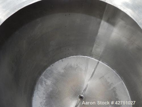 Used Tank, 2000 Gallon, 304 Stainless Steel Vertical. 84" Diameter x 80" straight side. Dished top, coned bottom. Openings top (2) 2", 4", 8", 18" man way with cover, side 2". 3" Threaded center bott...