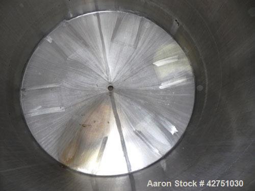Used Tank, 2000 Gallon, 304 Stainless Steel Vertical. 84" Diameter x 80" straight side. Dished top, coned bottom. Openings top 2", 4", 18" man way with cover, side 2". 3" Tri-clamp center bottom outl...