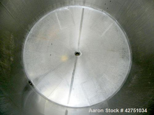 Used- Tank, 2000 Gallon, 304 Stainless Steel Vertical. 84" Diameter x 80" straight side. Dished top, coned bottom. Openings ...