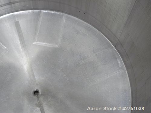 Used Tank, 2000 Gallon, 304 Stainless Steel Vertical. 84" Diameter x 80" straight side. Dished top, coned bottom. Openings top 2", 6", 18" man way with cover, side 2". 3" Tri-clamp center bottom outl...