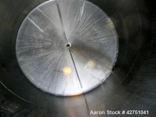 Used Tank, 2000 Gallon, 304 Stainless Steel Vertical. 84" Diameter x 80" straight side. Dished top, coned bottom. Openings top 2", 4", 18" man way with cover, side 2". 2" Tri-clamp center bottom outl...