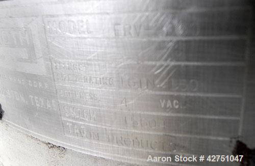 Used Tank, 2000 Gallon, 304 Stainless Steel, Vertical. 84" Diameter x 78" straight side, dished top, coned bottom. Openings top (3) 1-1/2", (5) 2" NPT, 3", 6", 15" man way with cover. 3" Threaded cen...