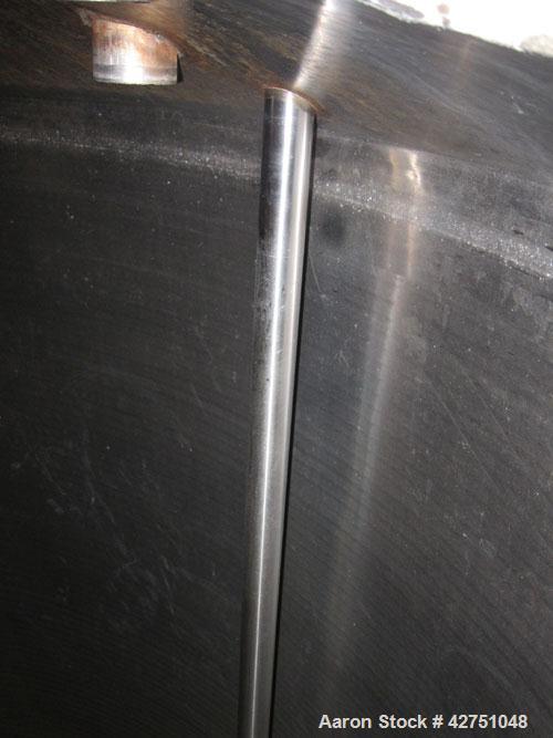 Used Tank, 1000 Gallon, 304 Stainless Steel, Vertical. 66" Diameter x 64" straight side, dished top, coned bottom. Off center top entering Lightnin agitator model N33G-75. 1-1/2" Diameter shaft with ...