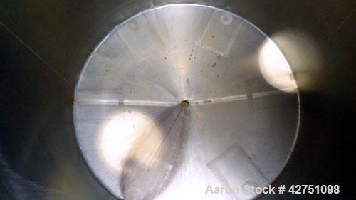 Used Tank, 2000 Gallon, 304 Stainless Steel Vertical. 84" Diameter x 80" straight side. Dished top, coned bottom. Openings top 2", 4", 18" man way with cover, side 2". 3" Tri-clamp center bottom outl...