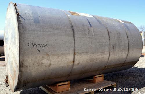 Used Tank, 4000 Gallon, 304 Stainless Steel, Vertical. 84’’ Diameter x 168’’ straight side. Coned top, flat bottom. Openings:  top 2’’, (2) 3’’, 18’’ manway with a 15’’ opening in the cover; 2’’ side...