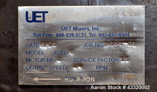 Used Tank, 1900 Gallon, 316 Stainless Steel, Vertical. Approximate 76” diameter x 92” straight side, dished top and bottom. Fixed stainless steel agitator mount with a UET agitator, model XCEL-6, out...