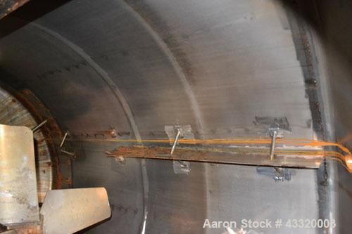 Used Tank, 1900 Gallon, 316 Stainless Steel, Vertical. Approximate 76” diameter x 92” straight side, dished top and bottom. Fixed stainless steel agitator mount with a UET agitator, model XCEL-6, out...