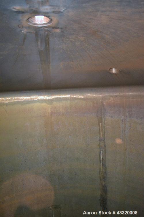 Used Tank, 1650 Gallon, 316 Stainless Steel, Vertical. Approximate 84” diameter x 60” straight side, dished top and bottom. Openings top 2” tri-clamp, (4) 3” tri-clamp, 2-1/2” tri-clamp, 23” man way ...