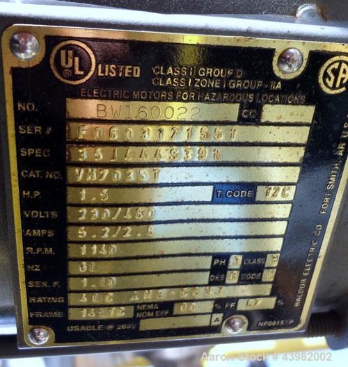 Used Tank, 4000 Gallon, 304 Stainless Steel, Vertical.  Approximately 82" diameter x 180" straight side, flat welded top, dished bottom.  Top mounted Eastern agitator, model APDS-3M. Approximately 2-...