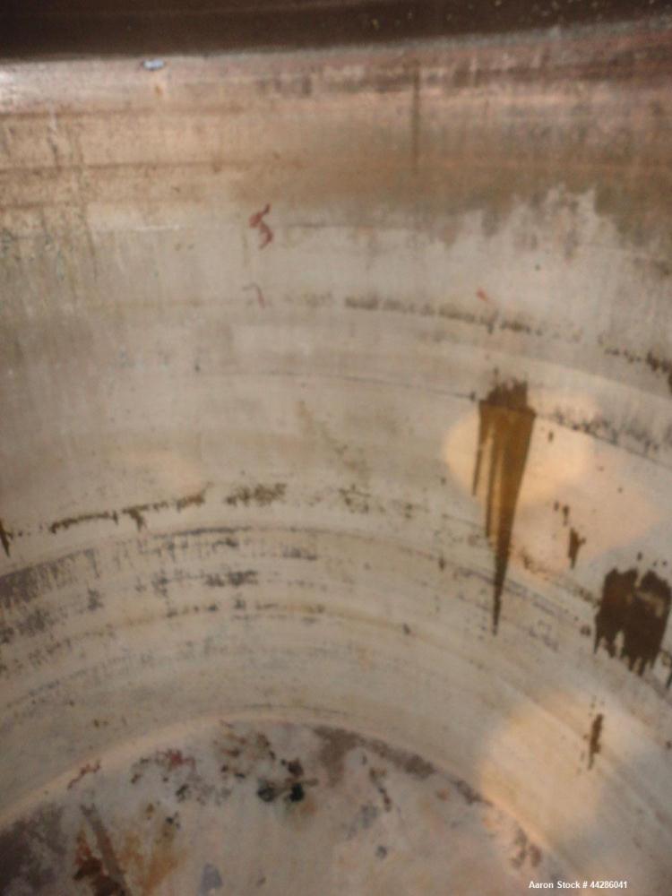 Used Tank, 2000 Gallon, 304 Stainless Steel, Vertical. 84" Diameter x 80" straight side. Dished top, coned bottom. Openings top (2) 2”, 4”, 18” man way with cover, side 2”. 3" Center bottom outlet. M...