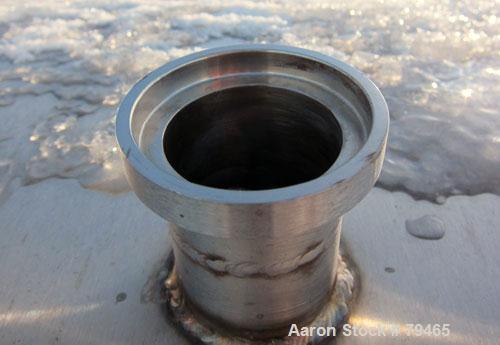 Used Tank, 4,000 Gallon, 316 Stainless Steel, Horizontal. 96" Diameter x 120" straight side, slightly coned ends. Openings: top (3) 1-3/4"sanitary fittings, (1) 2-1/2" sanitary fitting, (1) 4", 19" m...