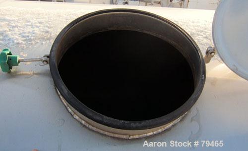 Used Tank, 4,000 Gallon, 316 Stainless Steel, Horizontal. 96" Diameter x 120" straight side, slightly coned ends. Openings: top (3) 1-3/4"sanitary fittings, (1) 2-1/2" sanitary fitting, (1) 4", 19" m...